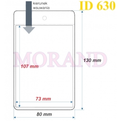 Identyfikator kieszonka etui 80x130  630