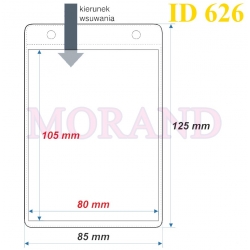 Identyfikator kieszonka etui 85x125  626