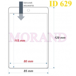 Identyfikator kieszonka etui 85x129  629