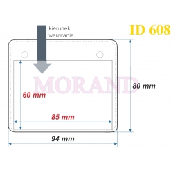 Identyfikator kieszonka etui 94x80  608
