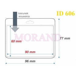 Identyfikator kieszonka etui 96x77  606