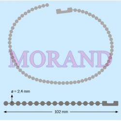 Lancuszek kulkowy reklamowy 2,4mm 102 mm
