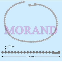 Łancuszek kulkowy reklamowy 2,4mm 15cm