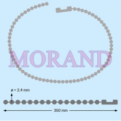 Łańcuszek kulkowy reklamowy 2,4mm 35cm