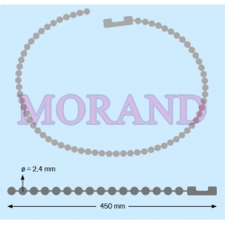 Łańcuszek kulkowy reklamowy 2,4mm 45cm
