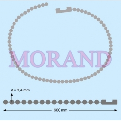 Łańcuszek kulkowy reklamowy 2,4mm 60cm