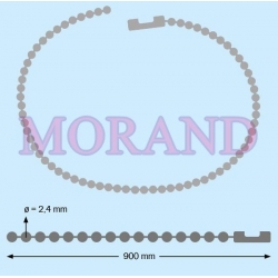 Łańcuszek kulkowy reklamowy 2,4mm 90cm