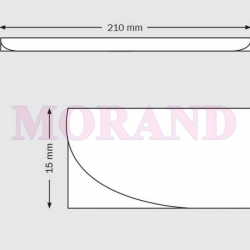 Listwa wsuwana 210 mm 3-4mm A5 bez haczyków