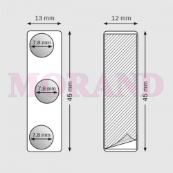 Uchwyt magnetyczny samoprzylepny do identyfikatora 3m
