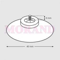 Przyssawka śruba 6mm fi40