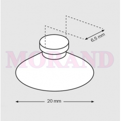 Przyssawka fi20 glowka grzybek fi6,5