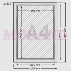 Ramka aluminiowa czarna 32 A4