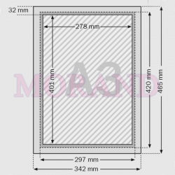 Ramka aluminiowa czarna 32 A3