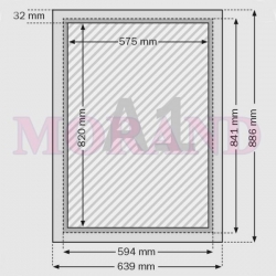 Ramka aluminiowa czarna 32 A1