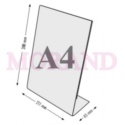 Stojak plakatowy L plexi 211x300