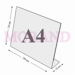 Stojak plakatowy L plexi 299x214