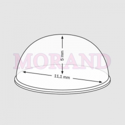 Bumpon stopki silikonowe 11,1 mm, wys 5,0 mm arkusz