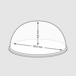 Bumpon stopki silikonowe 19,0 mm, wys 9,5 mm arkusz
