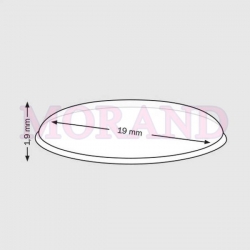 Bumpon stopki silikonowe 19,0 mm, wys 1,9 mm arkusz