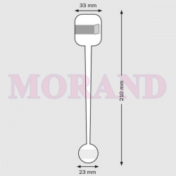 Wobbler foliowy, kiwak reklamowy pianka taśma 210x23/33 mm bloczek