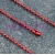 Łańcuszek kulkowy reklamowy czerwony 2,4mm 15cm